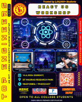 React Js Workshop 2026 venue Poster